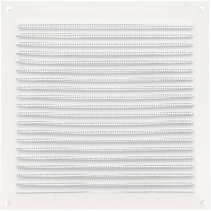 335677 - AMIG - Grilë Alumini Katrore me Rrjetë Mushkonjash, Përmasat 170 x 170 mm, Ngjyra E Bardhë
