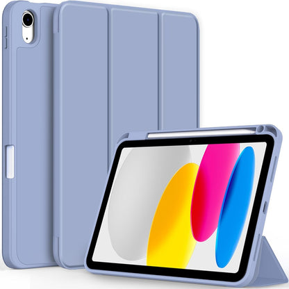 300056 - CACOE Mbështjellës për iPad 11 inç (A16) Gjenerata e 11-të 2025, iPad 10 gjenerata 10.9" 2022, Mbështjellës i hollë me palosje trefishe, Mbulesë blu