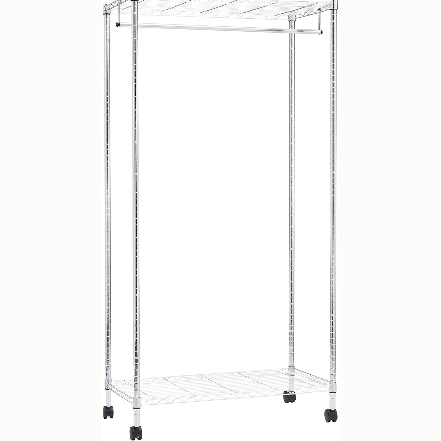187166 - AMAZON BASICS Raft Rrobash të Dyanshëm, Material Krom - Madhësia 89x45x180cm