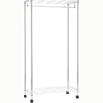 187166 - AMAZON BASICS Raft Rrobash të Dyanshëm, Material Krom - Madhësia 89x45x180cm