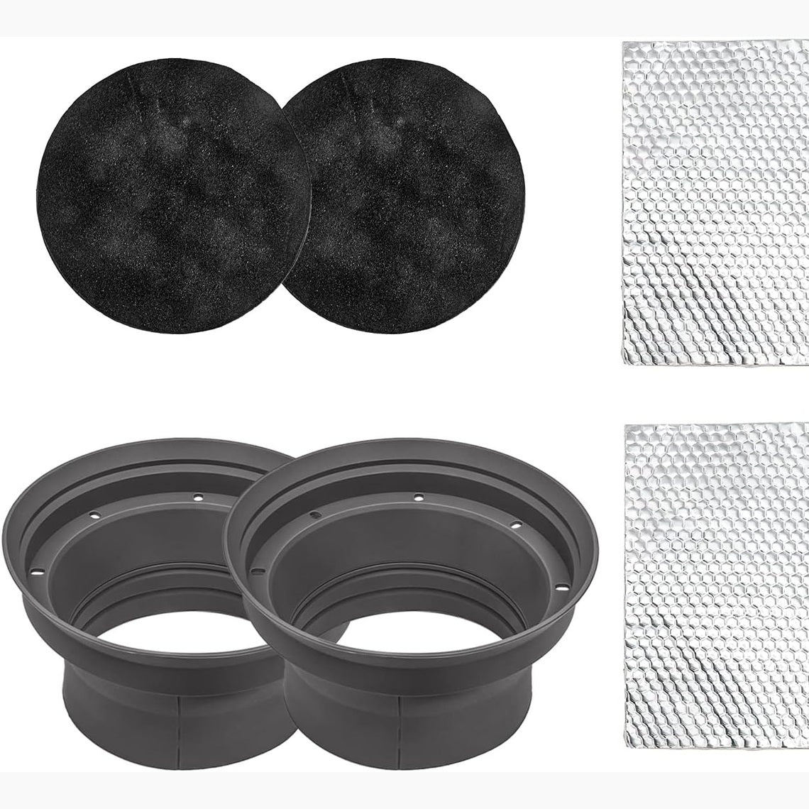 319926 - RECOIL Set altoparlantësh për makinë 165 mm (6.5 inç), silikoni me shkumë, dy pjesë 10 x 10 inç, përmirësim cilësie zëri