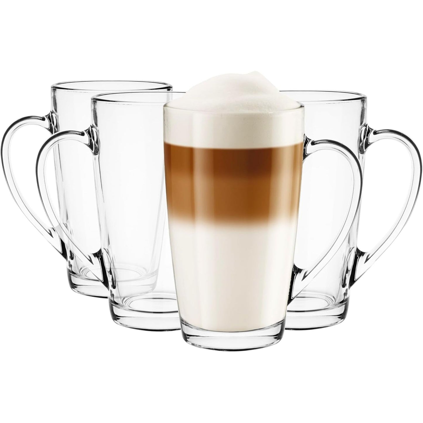 228142 - GLASMARK KROSNO 1992 Set Gotash për Kafe, 4 copë, 400 ml, Transparente