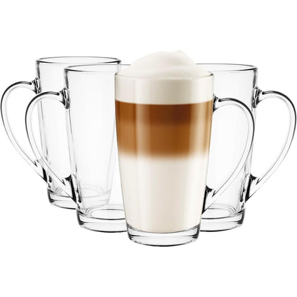228142 - GLASMARK KROSNO 1992 Set Gotash për Kafe, 4 copë, 400 ml, Transparente