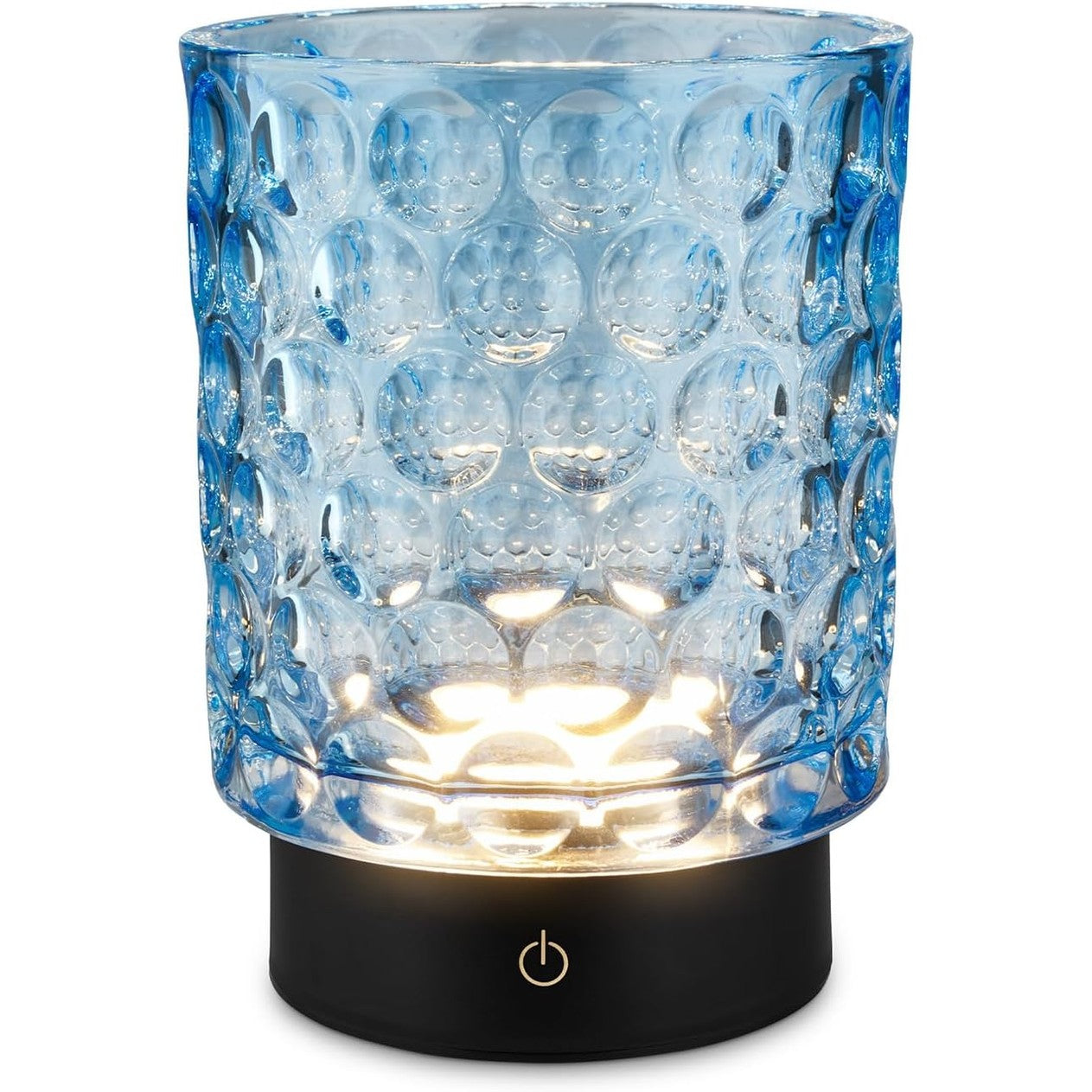 215153 - BRILONER Llambë Tavoline LED Pa Tel IP44 me Trup Qelqi, 15x11 cm, Blu