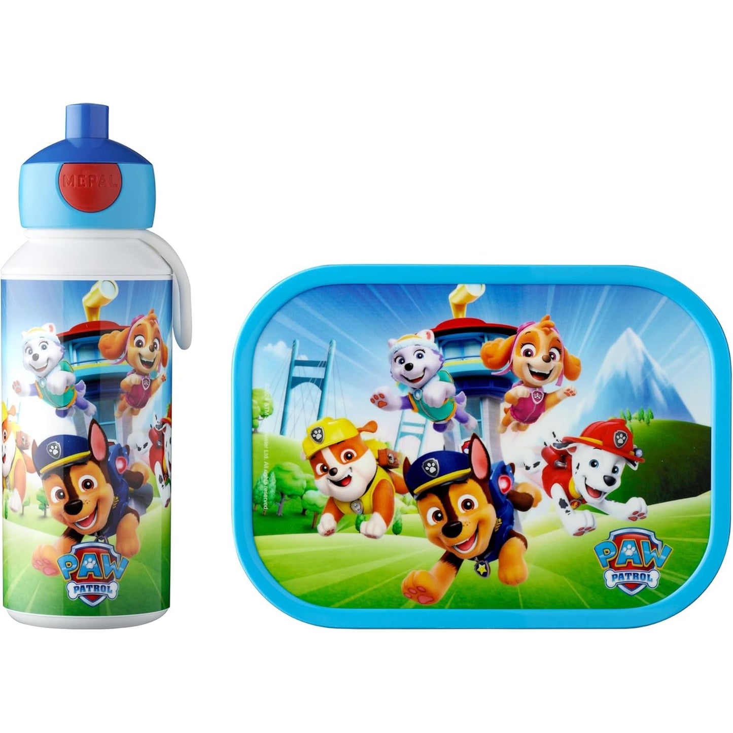 218356 - MEPAL Set Dreke për Kampus - Kuti Dreke për Fëmijë me Shishe që Hapet dhe Kuti Dreke - 400 ml + 750 ml - Qenushët Paw Patrol