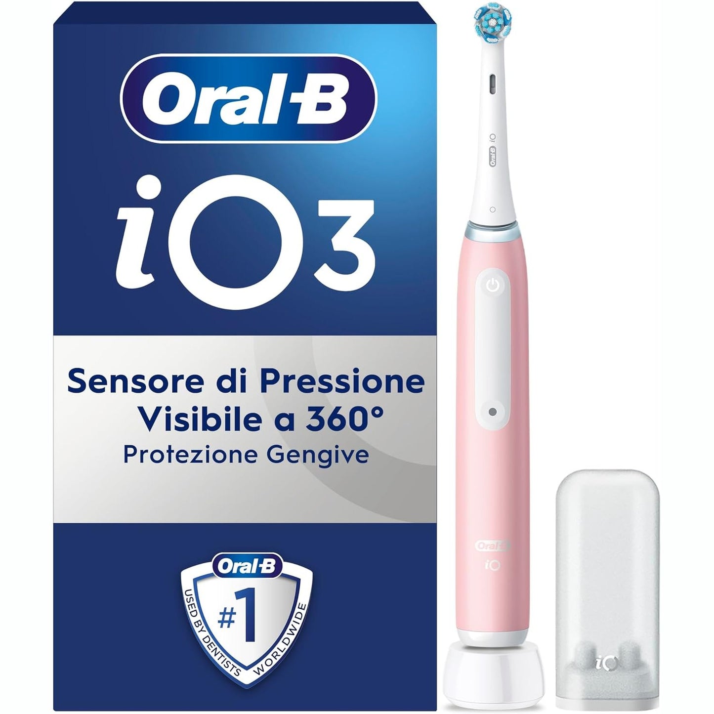 274929 - ORAL-B Furçë dhëmbësh elektrike iO 3N, rozë, furçë e rrumbullakët, mikro-dridhje të buta, 3 mënyra pastrimi, 1 karikues, 1 mbajtëse furçe, e rikarikueshme