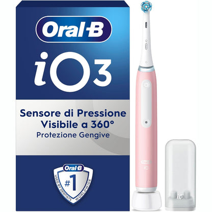 274929 - ORAL-B Furçë dhëmbësh elektrike iO 3N, rozë, furçë e rrumbullakët, mikro-dridhje të buta, 3 mënyra pastrimi, 1 karikues, 1 mbajtëse furçe, e rikarikueshme