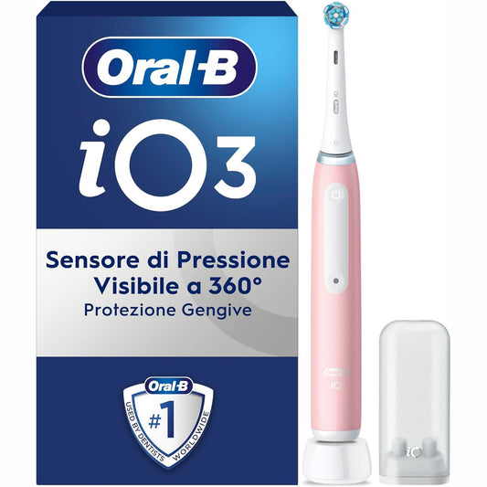 274929 - ORAL-B Furçë dhëmbësh elektrike iO 3N, rozë, furçë e rrumbullakët, mikro-dridhje të buta, 3 mënyra pastrimi, 1 karikues, 1 mbajtëse furçe, e rikarikueshme