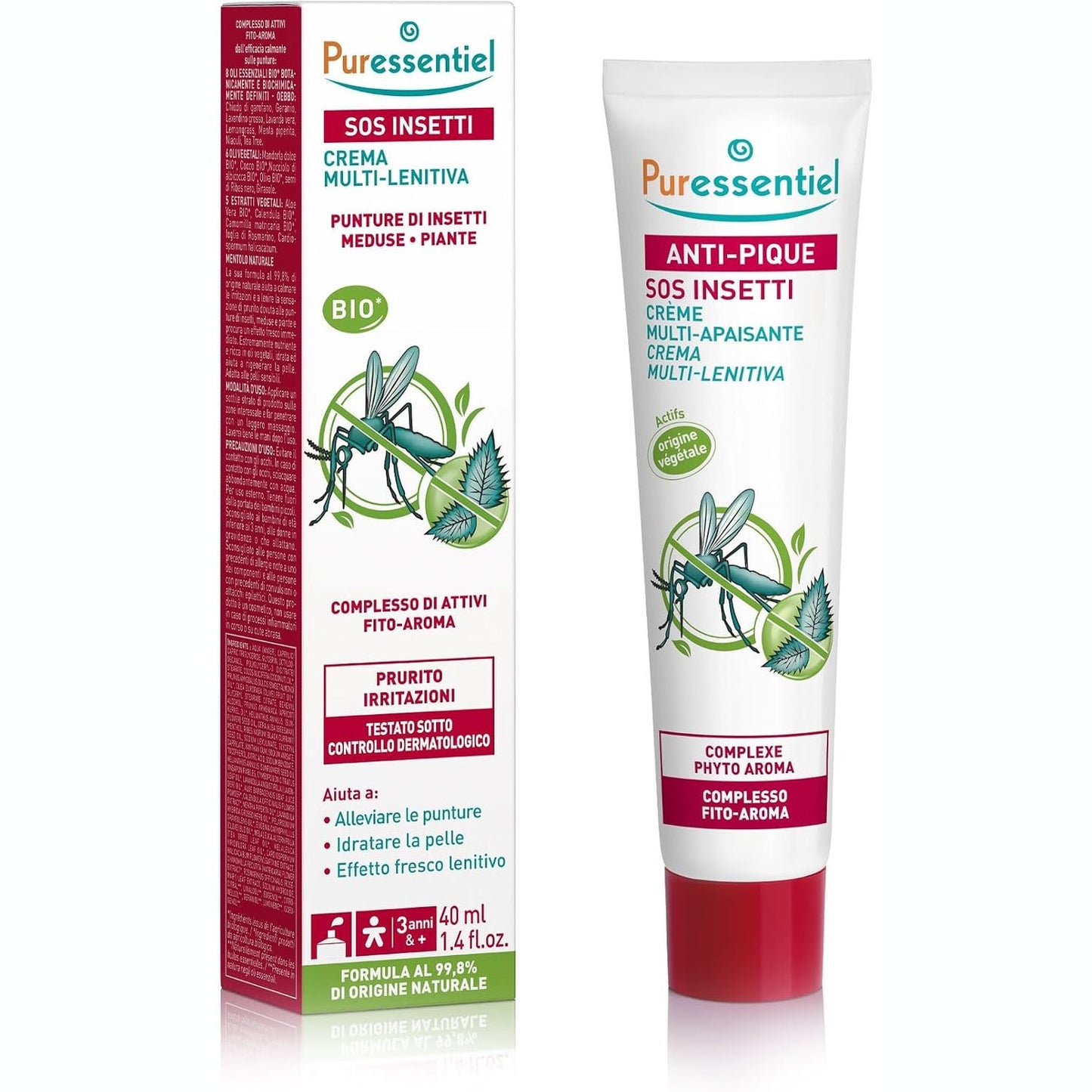 322095 - PURESSENTIEL Krem shumëqetësues për pickimet e insekteve dhe bimëve, 40ml