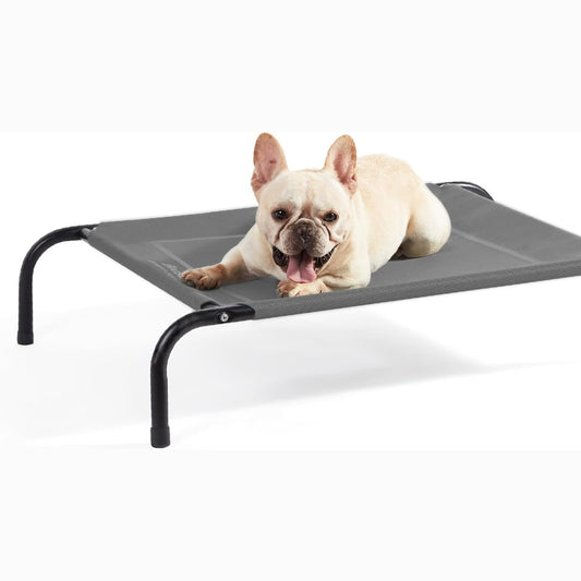 231144 - BEDSURE, Krevat Qensh për Jashtë për Qen Mesatarë, Gri, Madhësia M 105x80 cm, Lartësia 20 cm