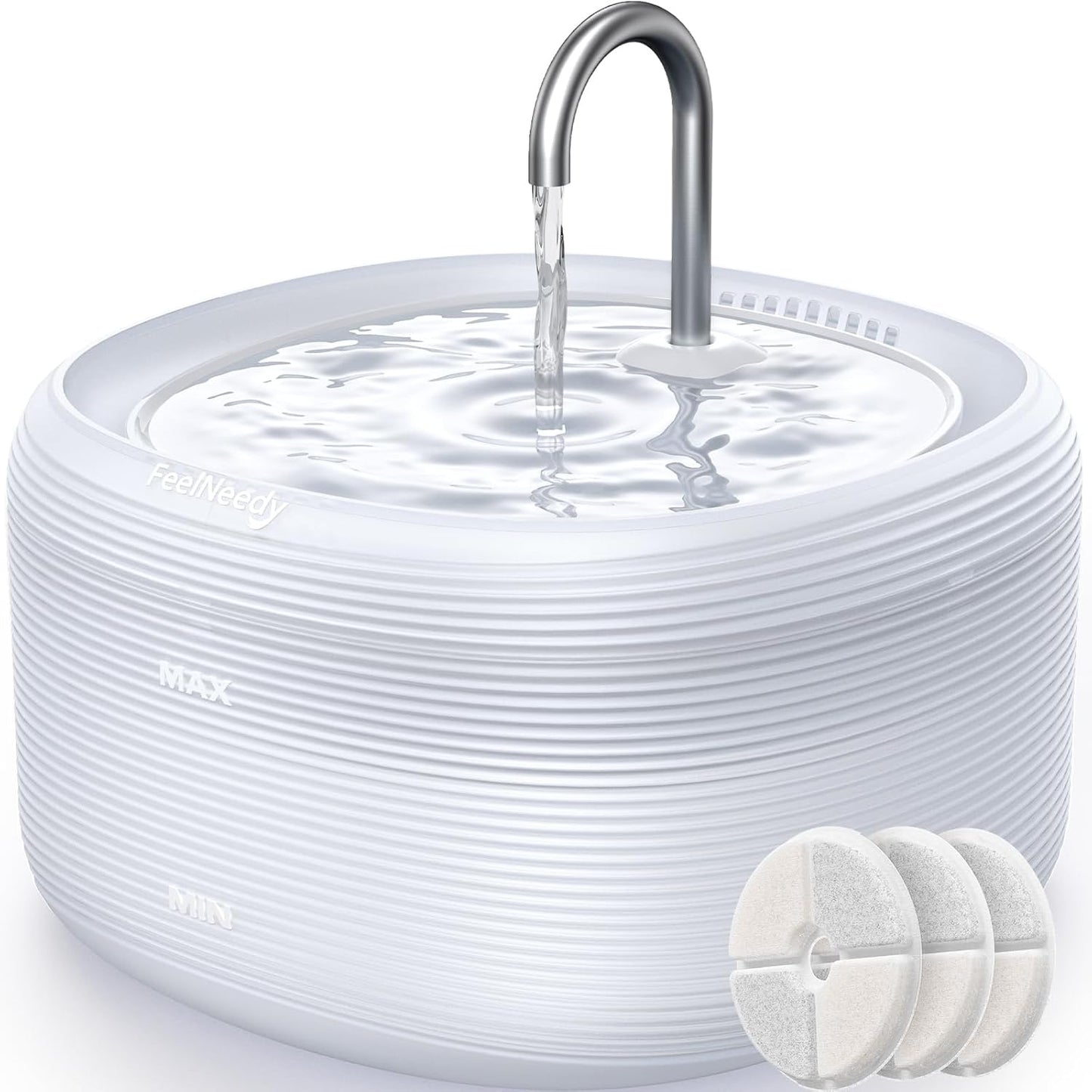 215263 - FEELNEEDY Shatërvan për mace 3.2L, në formë rubineti, Pompë uji super e qetë