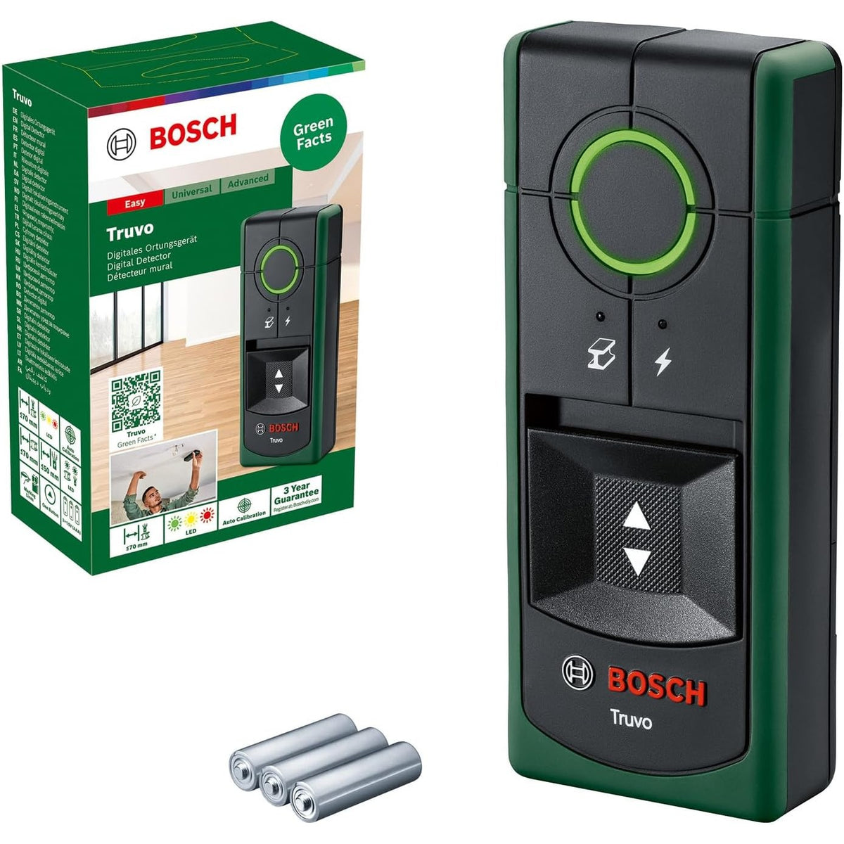312897 - BOSCH Detektor Truvo për Shtëpi dhe Kopsht, Gjenerata e Dytë, zbulim metali deri në 70 mm thellësi
