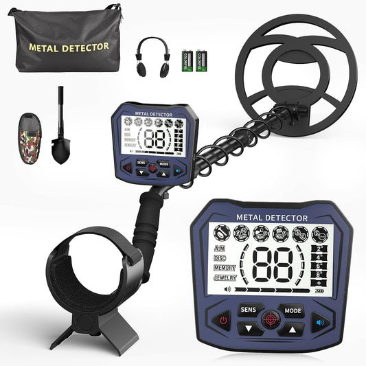 164321 - DETEKTORI I METALIT nga PROFESSIONAL, për të rritur dhe fëmijë, me çip kundër ndërhyrjes, rezistence ndaj ujit IP68, mbështet baterinë dhe energjinë USB, 5 mënyra të zbulimit, gri