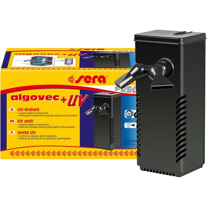 183171 - SERA Algovec UV - Sistemi UV-C për Akuariume me Kapacitet prej 100L, Zvogëlon Algat, Mikrobet dhe Parazitët pa Përdorimin e Kimikateve, Ideal si Shtesë për Biofiltra me Ujë të Pastër