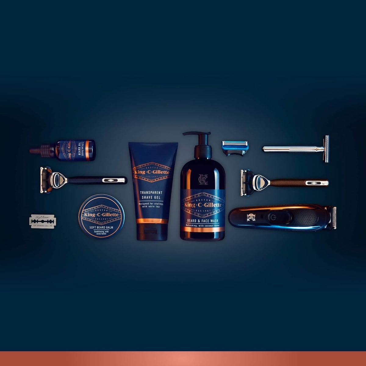 306767 - KING C. GILLETTE Larës për fytyrën dhe flokët 3 në 1 - 350 ml - për mjekër, pastrim dhe freski të përditshme, me aromën karakteristike