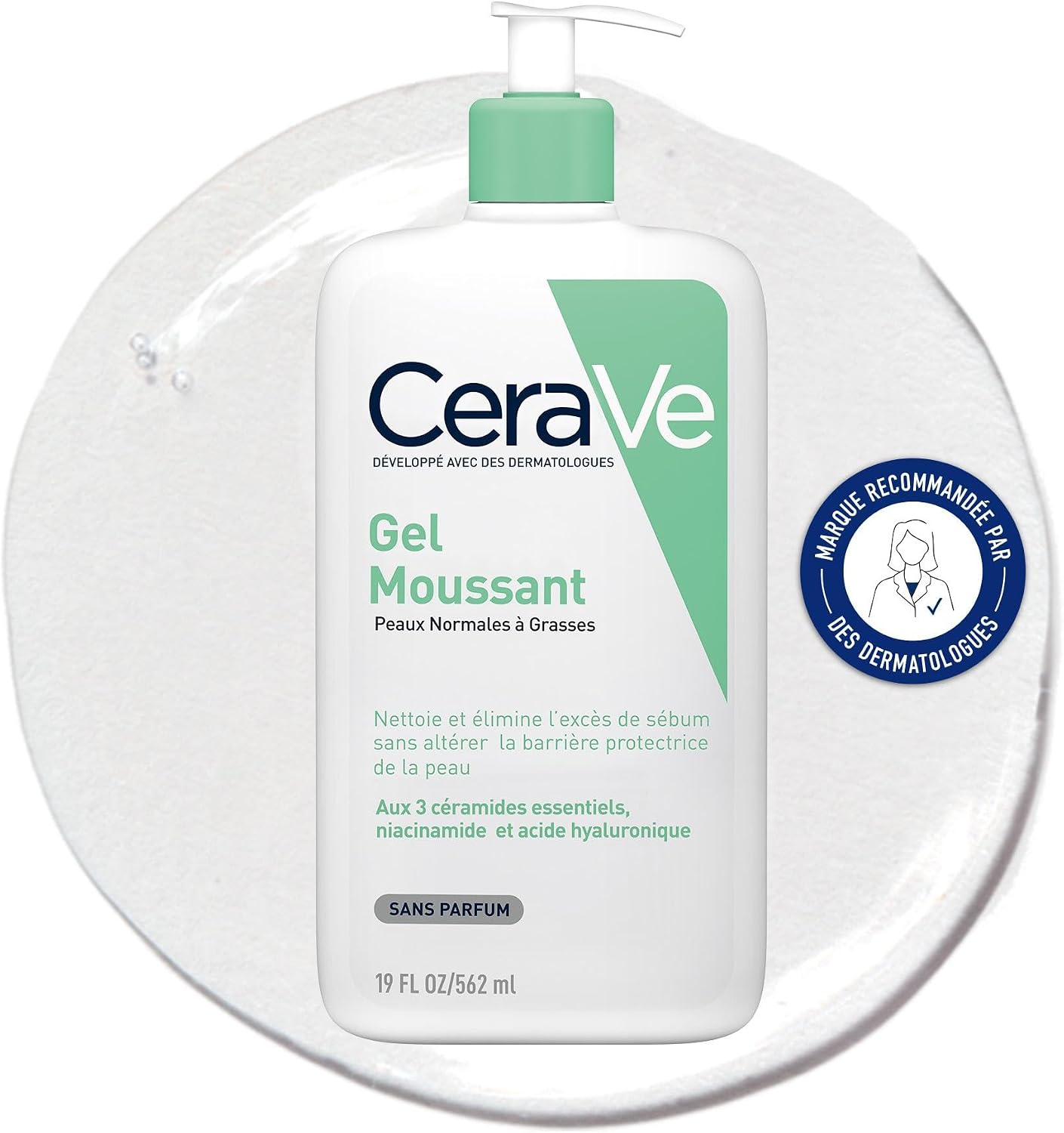 321435 - CERA VE - Pastrues me xhel shkumë për fytyrën - 473ml - Ceramide dhe acid hialuronik - Pa aromë