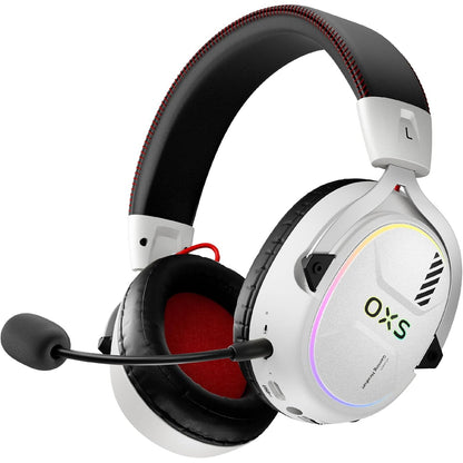 266196 - OXS Kufje Pa Tel Storm G2, Tingull Virtual Surround 7.1, 3 Modalitete EQ, Latenci e Ulët 2.4 GHz, Drajverë 50 mm, Jetëgjatësi Baterie 40 Orë, Bluetooth 5.3, e Bardhë