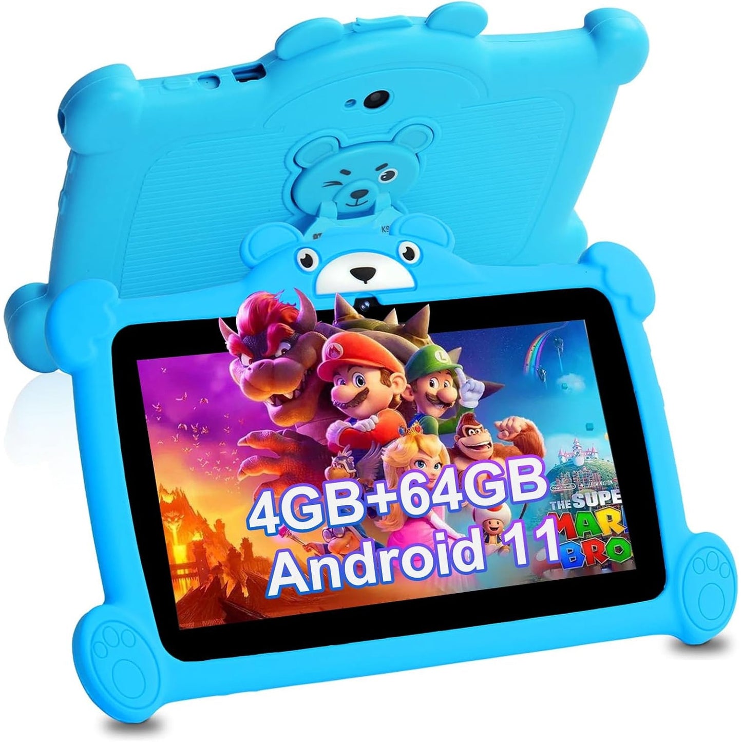 266301 - TABLET DISCOBALL 7 inç për fëmijë, Android 11, 4GB RAM + 64GB ROM, Wifi, kontroll prindëror, dy kamera