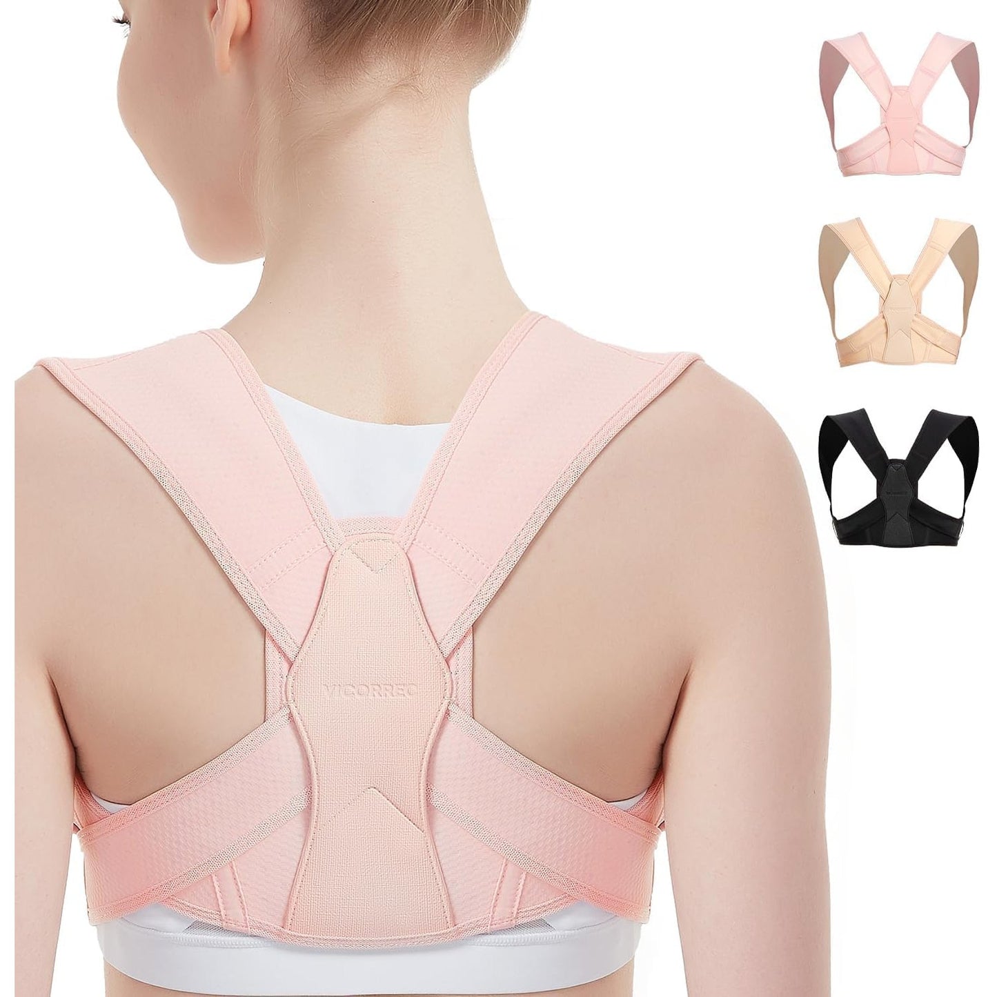 321395 - DREJTUES Shpine, rrip i rregullueshëm për korrigjimin e qëndrimit të shpatullave për gratë, L/XL
