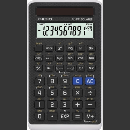 273894 - CASIO Kalkulator Shkolle FX-82SOLARII Ekran i Zi (Shifra): 12 Me Energji Diellore (Gj x L x Th) 71 x 10 x 134 mm