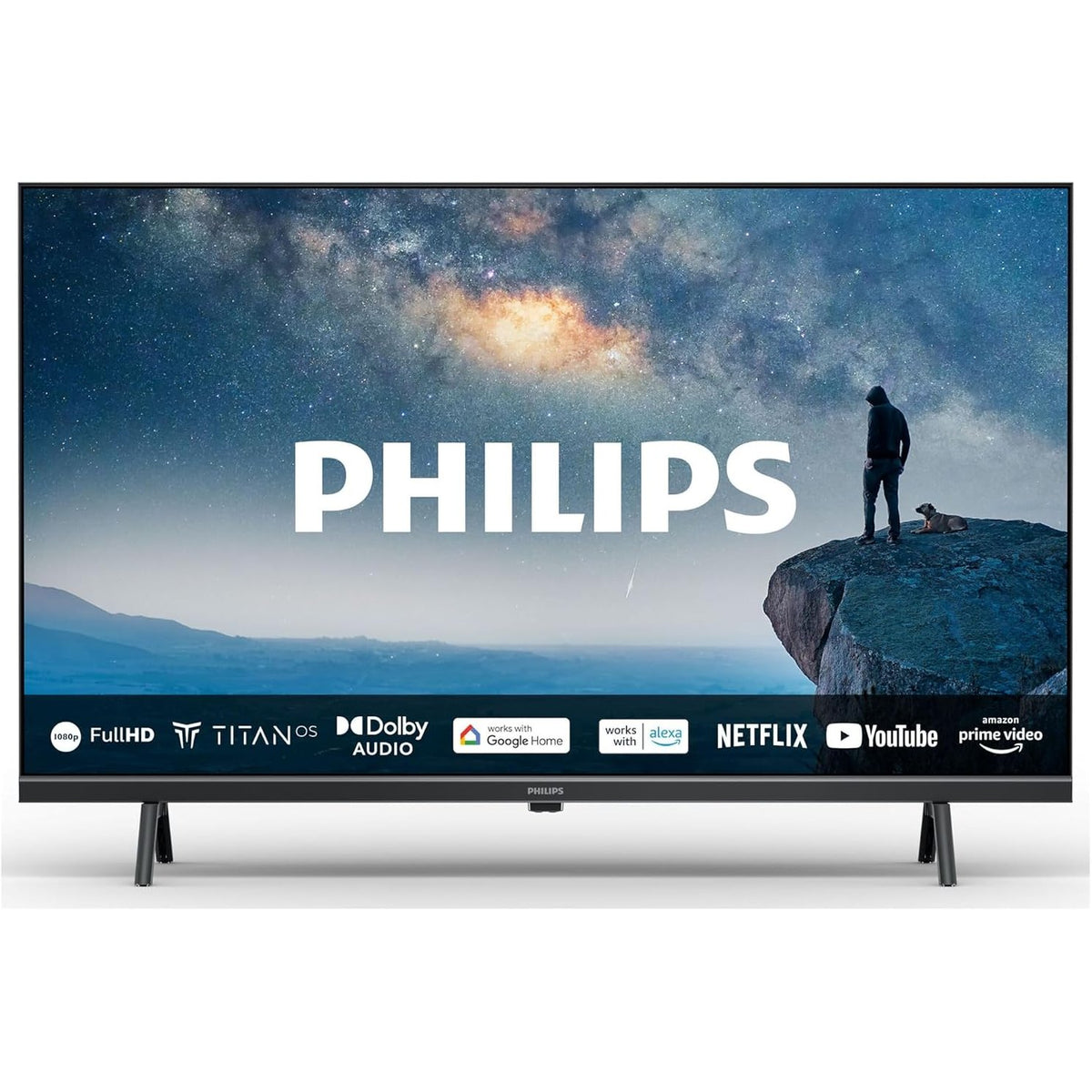 295024 - PHILIPS 32PHS6009, HD LED Smart TV, Ekran 32 inç, HD Titan OS, Dolby Digital, Funksionon me Alexa dhe Google Assistant, E zezë mat
