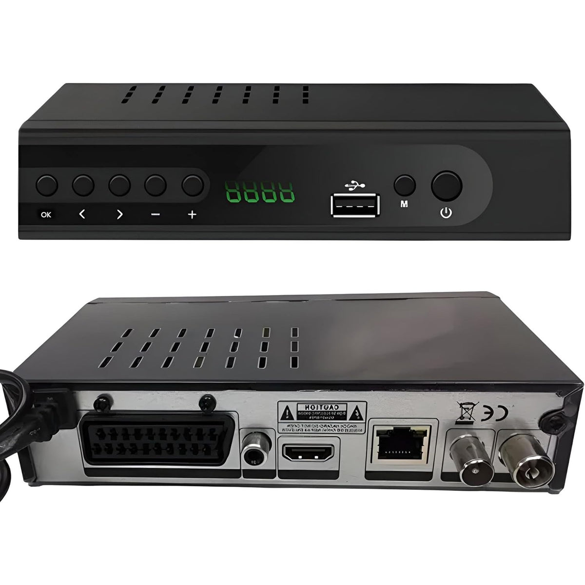 310235 - RET00 Marrës DVB-T2 Full HD TV Tuner me Telekomandë, Media Player HDTV, Funksion Regjistrimi PVR, Timeshift, H.265 HEVC, USB, i Zi