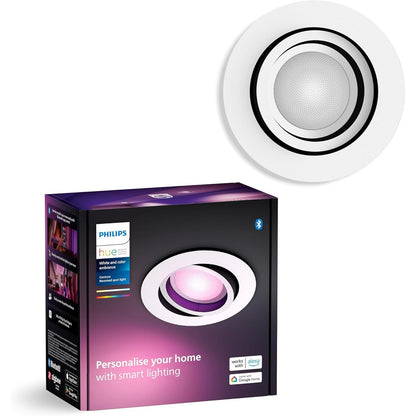 250160 - PHILIPS Hue White & Colour Ambiance Centura Drita Tavani, pako me 1, drita poshtë të rrumbullakëta, kontroll inteligjent me zë dhe aplikacion