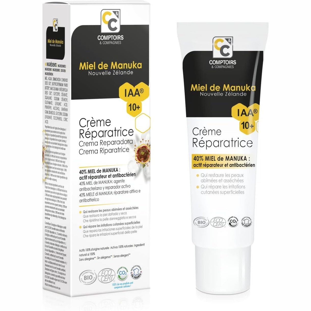 321785 - COMPTOIRS ET COMPAGNIES - Krem Riparues Bio me 40% Mjaltë Manuka IAA10+ - MGO 263 - 40ml