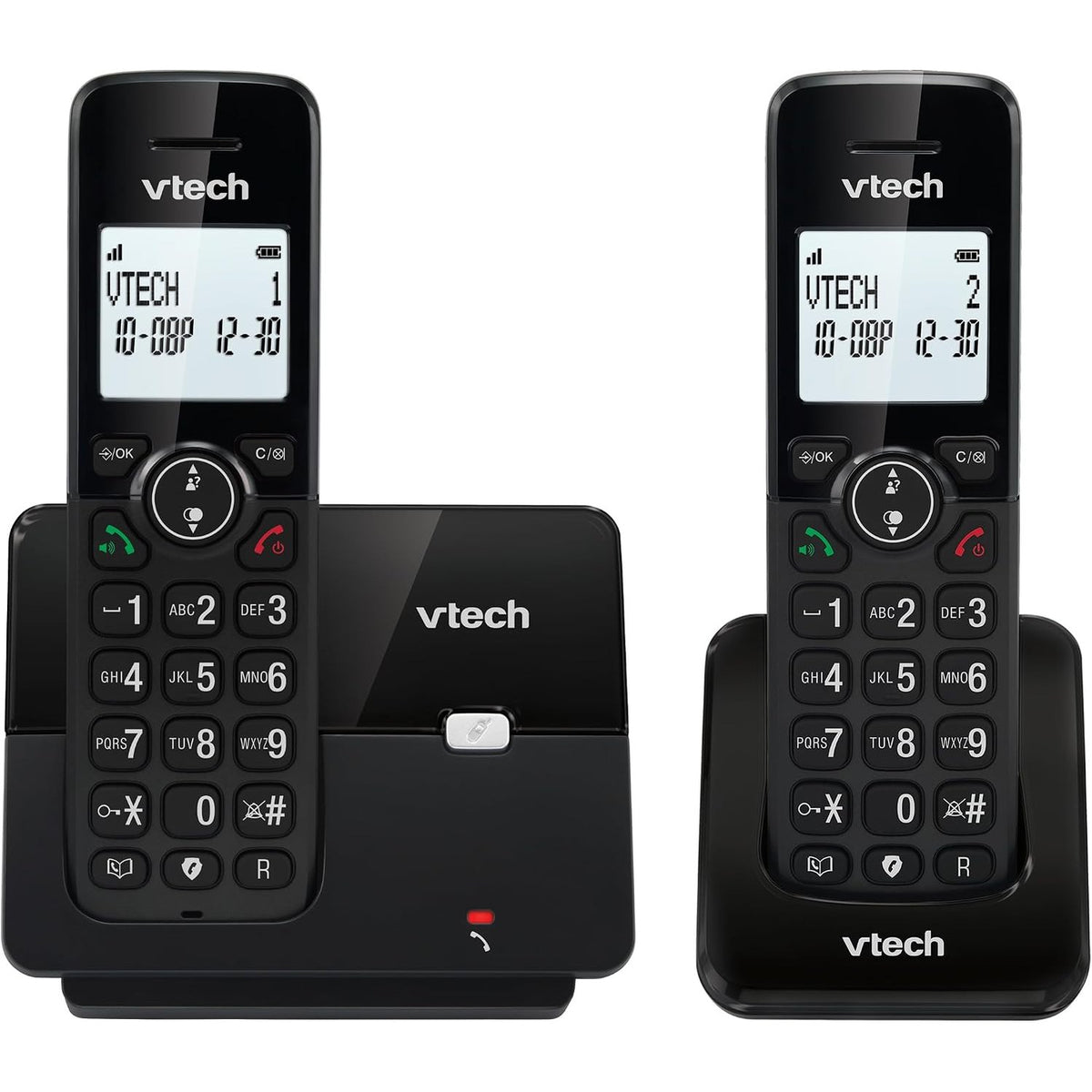 295946 - VTECH Telefon pa tel DECT për shtëpi CS2001 me 2 telefona, bllokues thirrjesh të padëshiruara, rreze e besueshme deri në 300 m, identifikim i thirrësit
