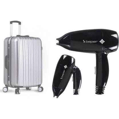 312072 - BEPER P301ASC100 THARËSE FLOKËSH PËR UDHËTIM, 1200W, E PALOSSHME, 3 TEMPERATURA, 2 SHPEJTËSI, E ZEZË