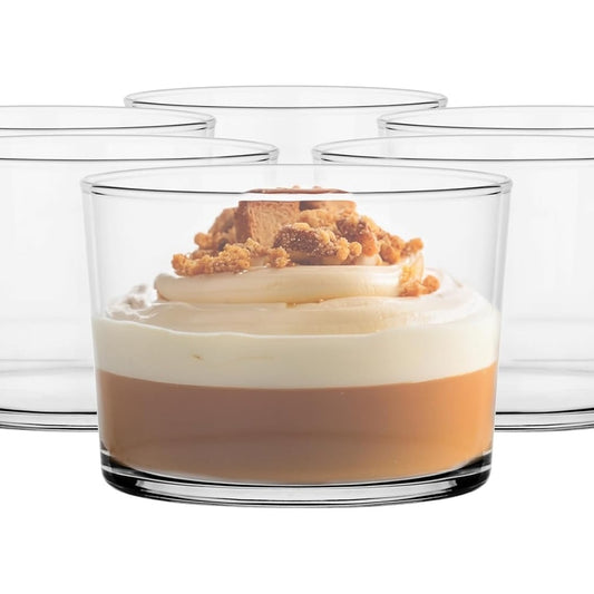 168418 - GLASMARK KROSNO 1992 Seti prej 6 Gotave për ëmbëlsirë, Pjese të sigurta për lavastovilje, Kapaciteti 170 ml