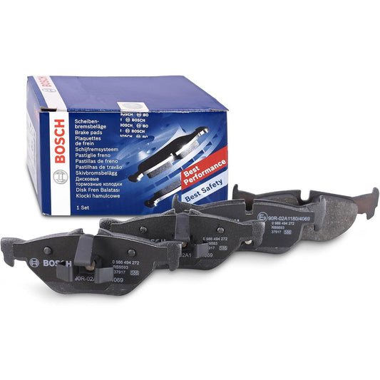 163523 - BOSCH BP1184 - Fletë Frena të Pasme për Makina, Cilësia Premium, I Çertifikuar ECE-R90, Pa Bakër, Set 4 Copë