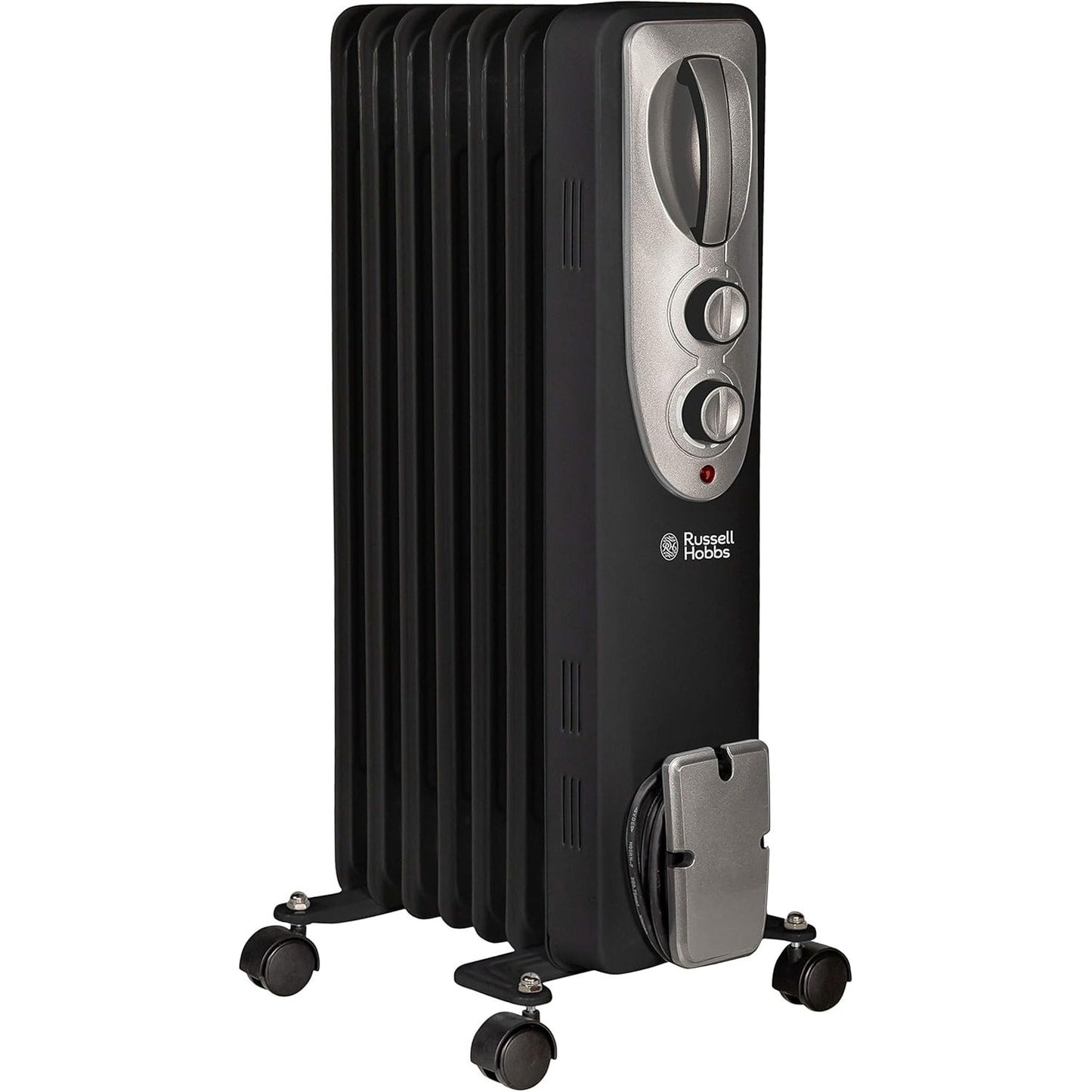 226873 - RUSSELL HOBBS Radiator RHOFR5001B, 1.5 kW, 7 fletë, i mbushur me vaj, 1500 W, garanci 2-vjeçare, i zi