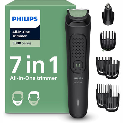 316210 - PHILIPS Makinë prerëse gjithçka-në-një Multigroom Series 3000, 7 aksesorë, MG3930/15, tehe vetë-mprehëse, 10 gjatësi prerjeje