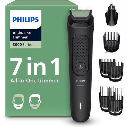316211 - PHILIPS Makinë prerëse gjithçka-në-një Multigroom Series 3000, 7 aksesorë, MG3930/15, tehe vetë-mprehëse, 10 gjatësi prerjeje