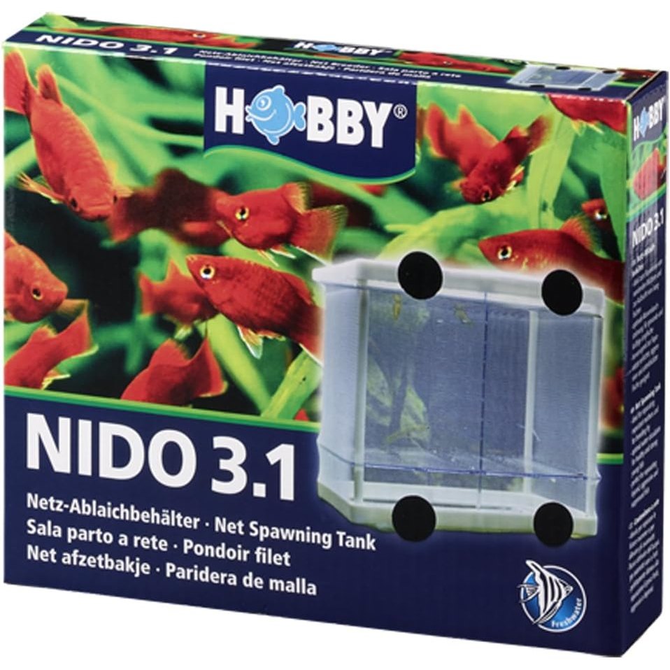 220565 - HOBBY Aquaristik Nido 3.1 16 x 16 x 14 cm, enë rrjete për mbarështimin e peshqve shtatzënë dhe rritjen e të vegjëlve