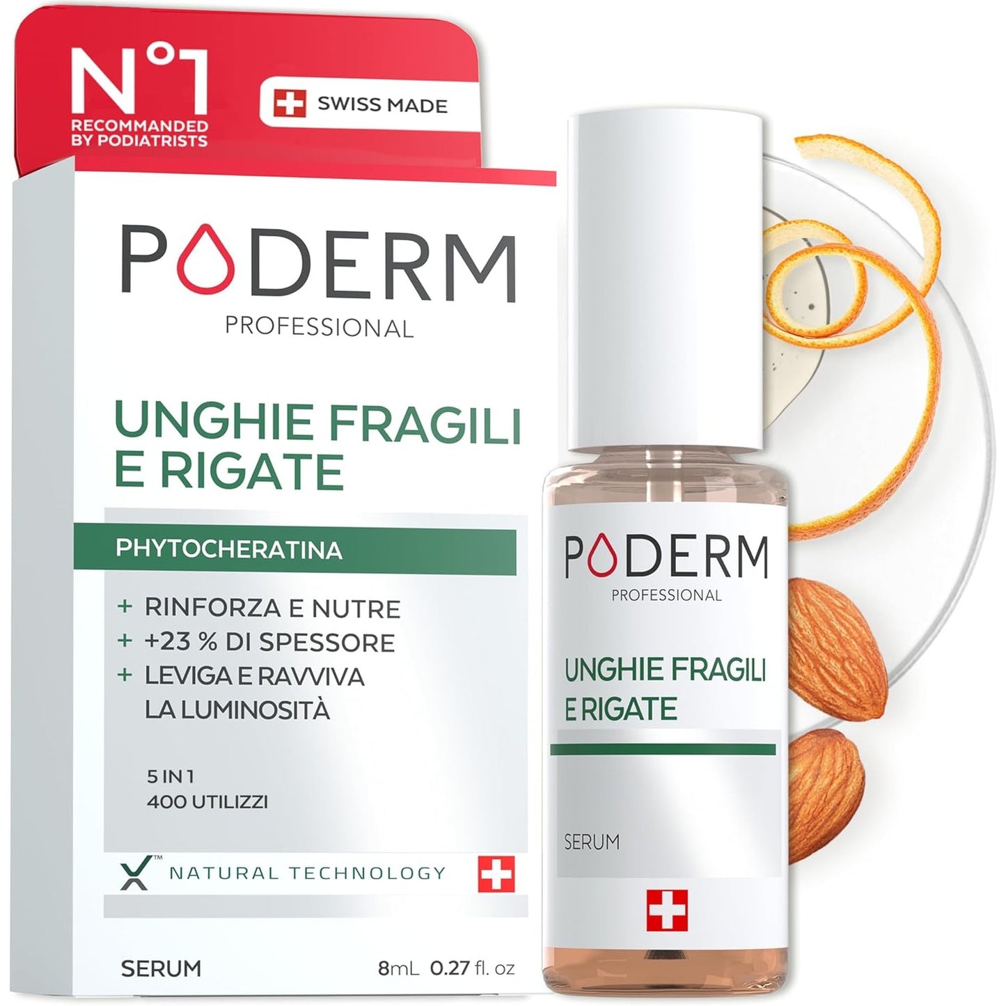 275316 - PODERM Trajtim thjesht me bazë bimore për thonj britanikë, rigjeneron dhe forcon, 8 ml.