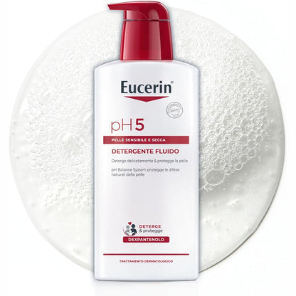 272397 - EUCERIN Pastrues i lëngshëm pH5 400ml, Pastrues i butë për fytyrën dhe trupin, Xhel dushi pa sapun për lëkurë të thatë dhe të ndjeshme