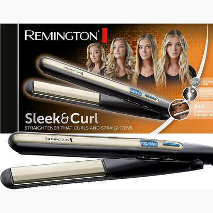 316643 - REMINGTON Pjastër Flokësh Sleek & Curl, 150-230°C, Veshje Qeramike Ultra-Turmalinë, S6500