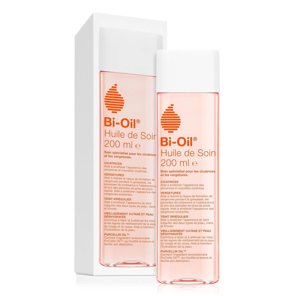 316506 - BIO-OIL Vaj për Kujdesin e Lëkurës - 1 x 200 ml - Kujdes i Specializuar për Shenjat e Strijeve, Shenjat, Lëkurën e Thatë dhe Nonin e Lëkurës së Pabarabartë