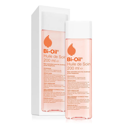 316507 - BIO-OIL Vaj për Kujdesin e Lëkurës - 1 x 200 ml - Kujdes i Specializuar për Shenjat e Strijeve, Shenjat, Lëkurën e Thatë dhe Nonin e Lëkurës së Pabarabartë