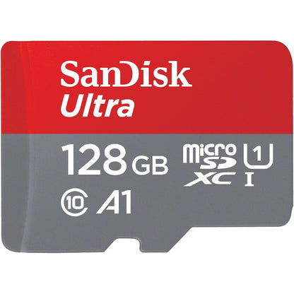 266501 - SANDISK Kartë Memorie Ultra microSDXC UHS-I 128 GB + Adaptor SD, Pako me 2 Copë, A1, Klasa 10, U1, Shpejtësi Leximi deri në 140 MB/s, Garanci 10-vjeçare