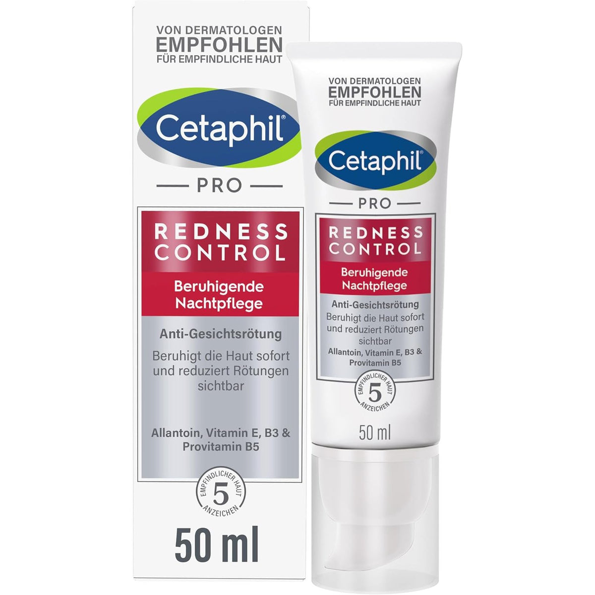 317980 - CETAPHIL - Krem nate qetësues PRO RednessControl, 50 ml - Për lëkurë të prirur ndaj skuqjes - Pa aromë - Testuar klinikisht