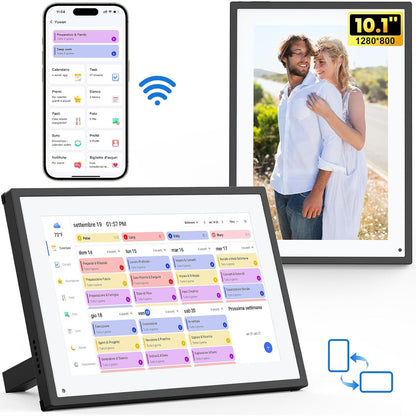 319324 - NEWYES Kalendar dixhital për tavolinë 2026, 10.1", Wi-Fi, kornizë dixhitale inteligjente me prekje