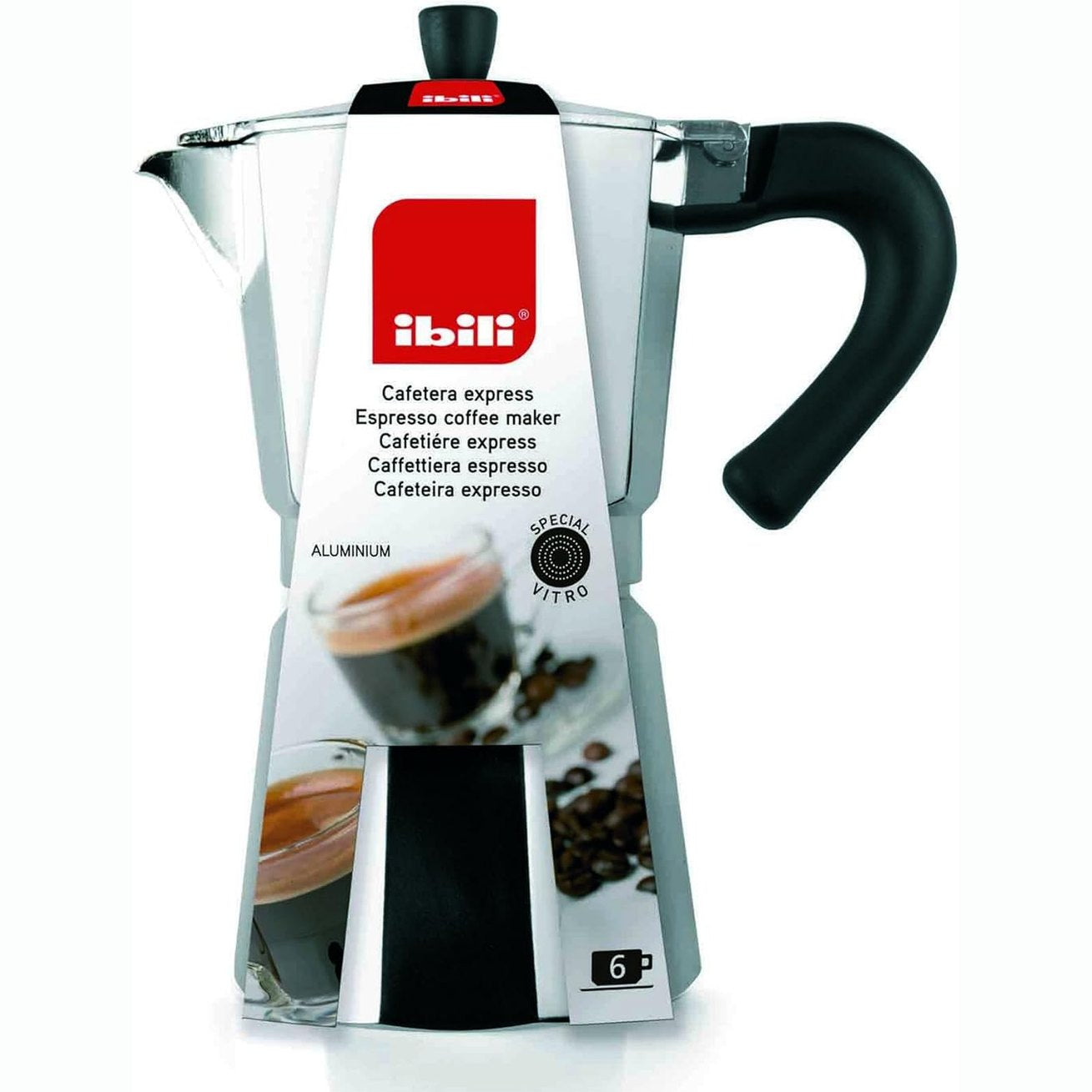 218421 - IBILI - Makinë kafeje Bahia Express, 14 gota, 700 ml, Alumini