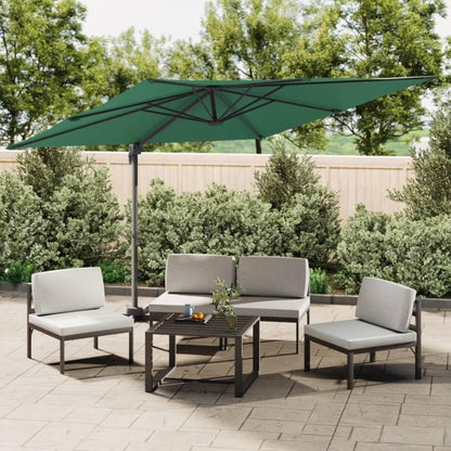 244442 - vidaXL Ombrellë Cantilever e Gjelbër 400x300 cm – Alumini, Mekanizëm me Manivelë