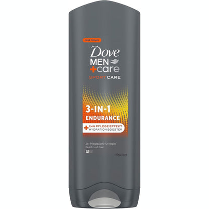 301509 - DOVE MEN+CARE Xhel Dushi Endurance 3 në 1, 250ml, për Trup, Fytyrë dhe Flokë, Efekt Kujdesi 24-orësh, 1 Copë