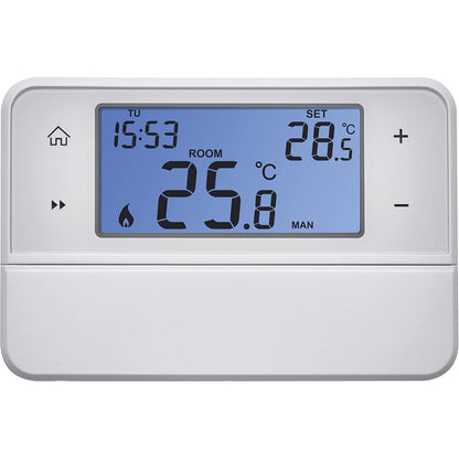 245840 - EMOS Termostat Dixhital Dhome me Mbështetje OpenTherm, Programueshëm, Me Tel, I Montuar në Sipërfaqe, I Bardhë, 12.6 x 8.4 x 2.6 cm