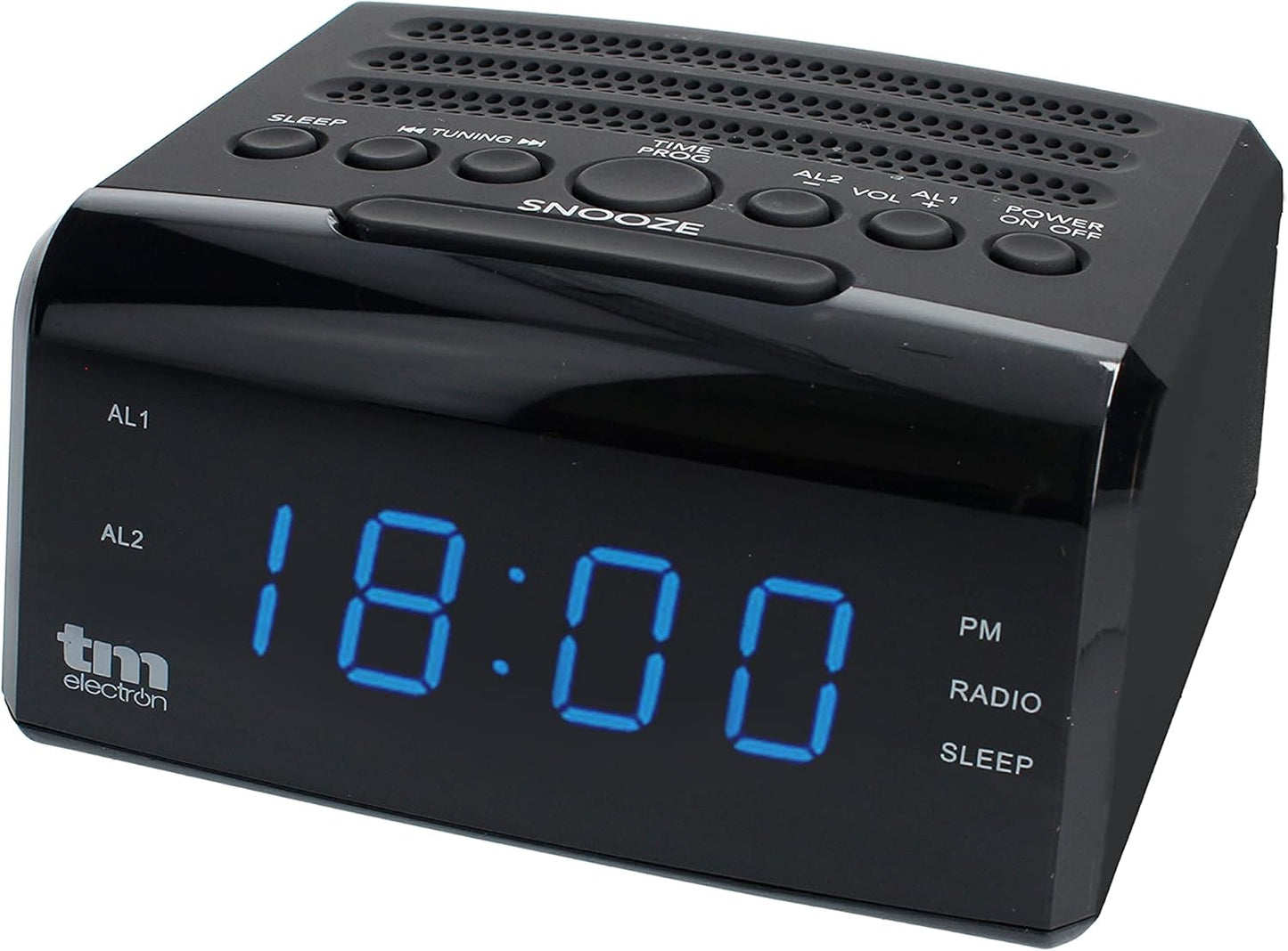 228259 - TM ELECTRON - Radio me orë alarmi dixhitale PLL, e zezë