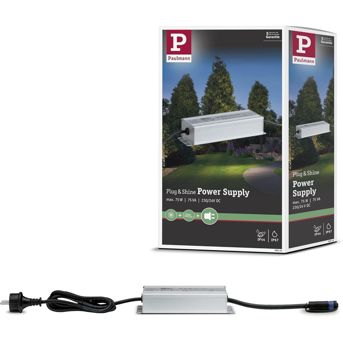183512 - PAULMANN Sistemi i Ndriçimit Plug&Shine Transformer 75 W, Argjend, Kod i Produktit: 98849